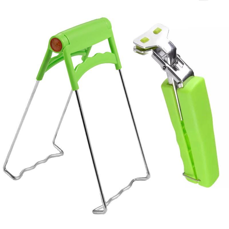 Combo 4 loại kẹp chén dĩa nóng, găng tay nhấc nồi, kẹp gắp thức ăn tiện dụng