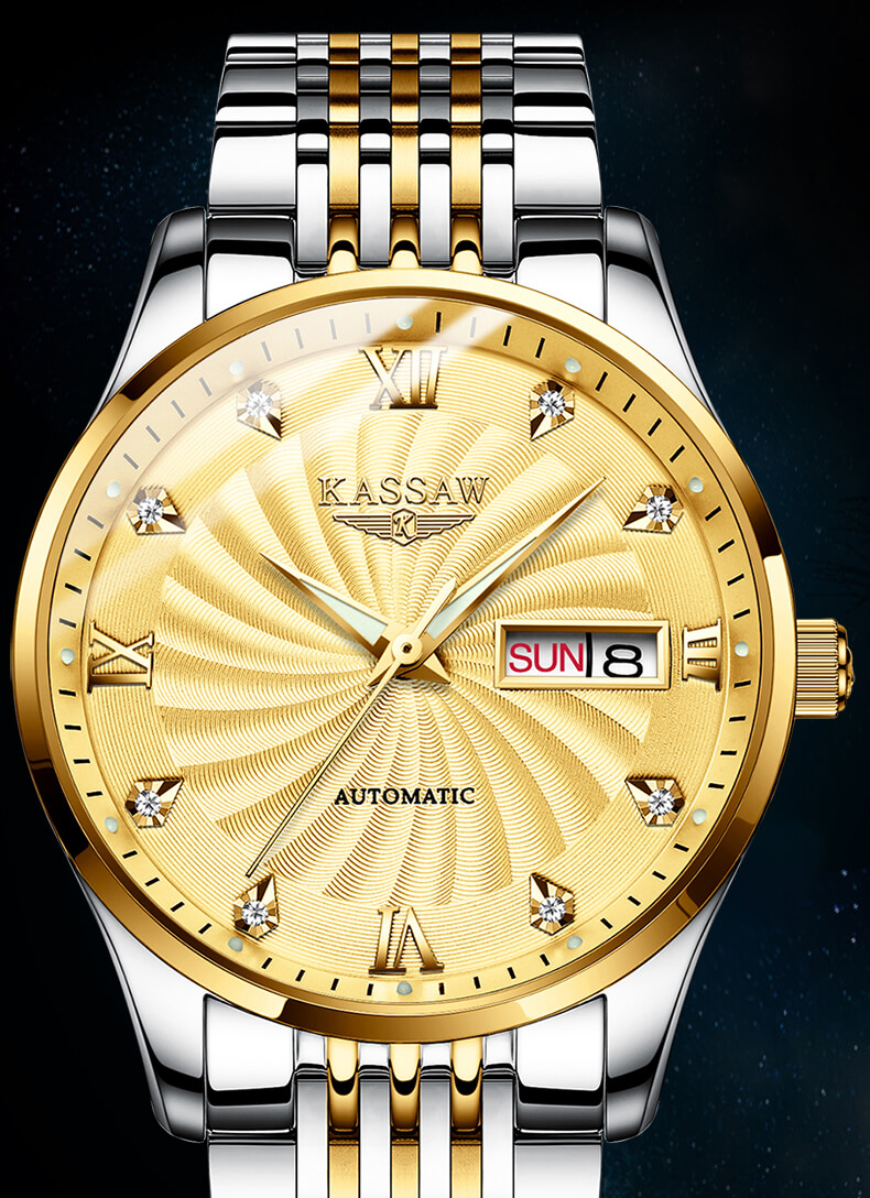 Đồng hồ nam chính hãng KASSAW K869-3 chống nước,chống xước,kính sapphire ,mặt đen dây kim loại thép không gỉ 316L ,hàng mới 100% ,Đồng hồ cơ ,Thiết kế đơn giản và sang trọng