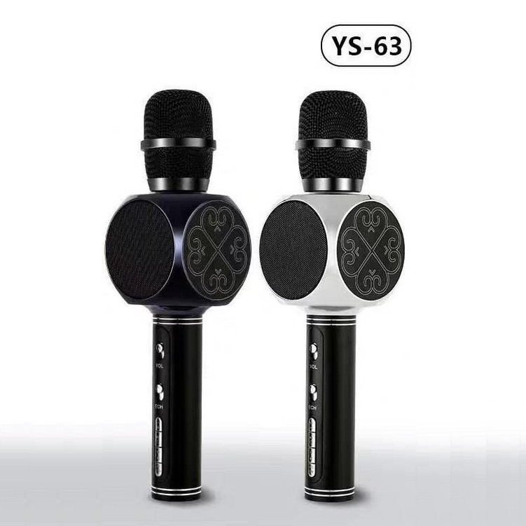 Micro Bluetooth Hát Karaoke Không Dây MAGIC YS-63 Đa Năng, Nghe Nhạc Cực Hay, Âm Bass Cực ĐỈnh, Mic Bắt Giọng Rất Tốt, Hỗ Trợ Kết Nối USB, Thẻ Nhớ, Khử tiếng ồn ba cấp độ, Loa tần số thấp làm tăng thêm âm lượng - Hàng nhập khẩu