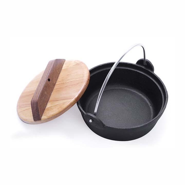 Nồi gang, thố bằng gang nắp gỗ chống dính