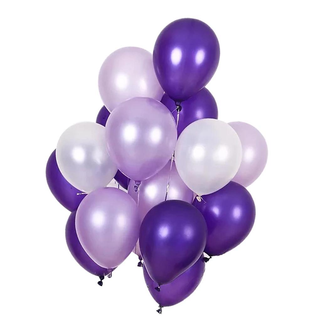 2X 30 Pieces Latex Balloons Wedding Birthday Party Decor 12 Inch Purple