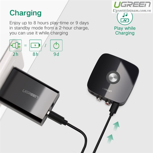 Wireless Bluetooth 4.1 Receiver Audio Adapter Ugreen 30445-Hàng Chính Hãng