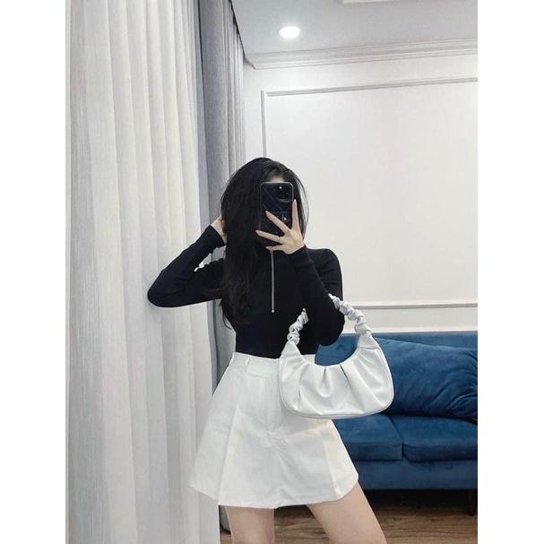 Quần Giả Váy Nữ Lưng Thun Chất Vải KaKi Có Lót Quần Bên Trong