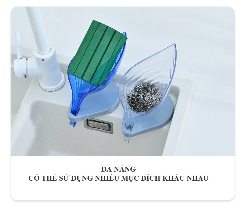 Dụng cụ để xà phồng có đế thiết kế chiếc lá lạ mắt