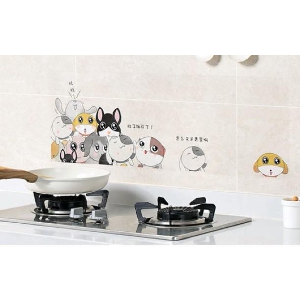 Miếng Li Lông Dán Tường Bếp Chống Mỡ Bám Bẩn Dễ Lau Chùi