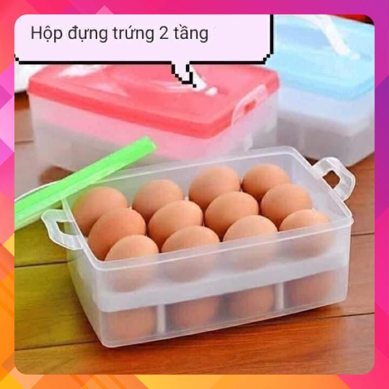 Hộp đựng trứng 2 tầng