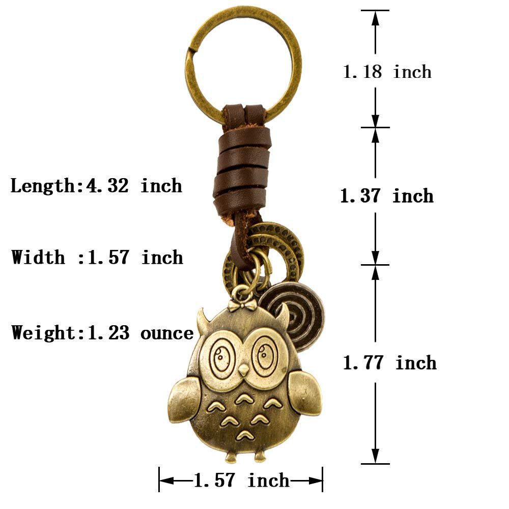 Móc Khóa Thép Cao Cấp Hình Cú Mèo Vintage Phong Cách Cổ Điển Châu Âu - Móc Khóa Nữ Đáng Yêu Vintage Owl Keychain