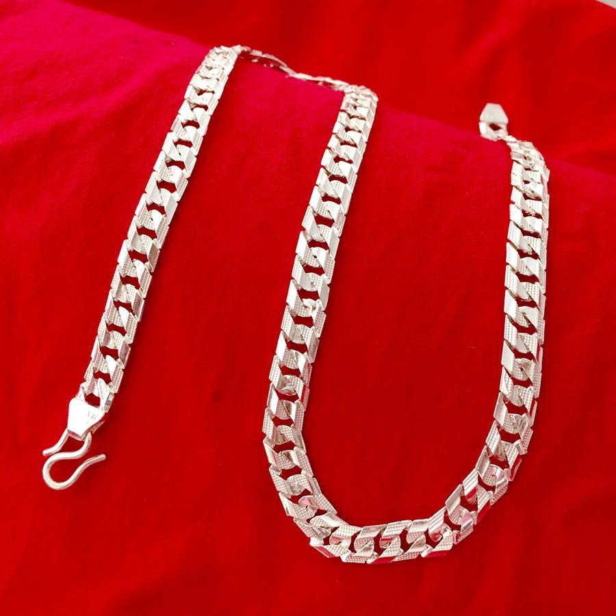 Dây chuyền nam bạc ta mắt đơn đúc độ dài 50cm phong cách nam tính đeo kị gió,tăng sức đề kháng trang sức Bạc Quang Thản.