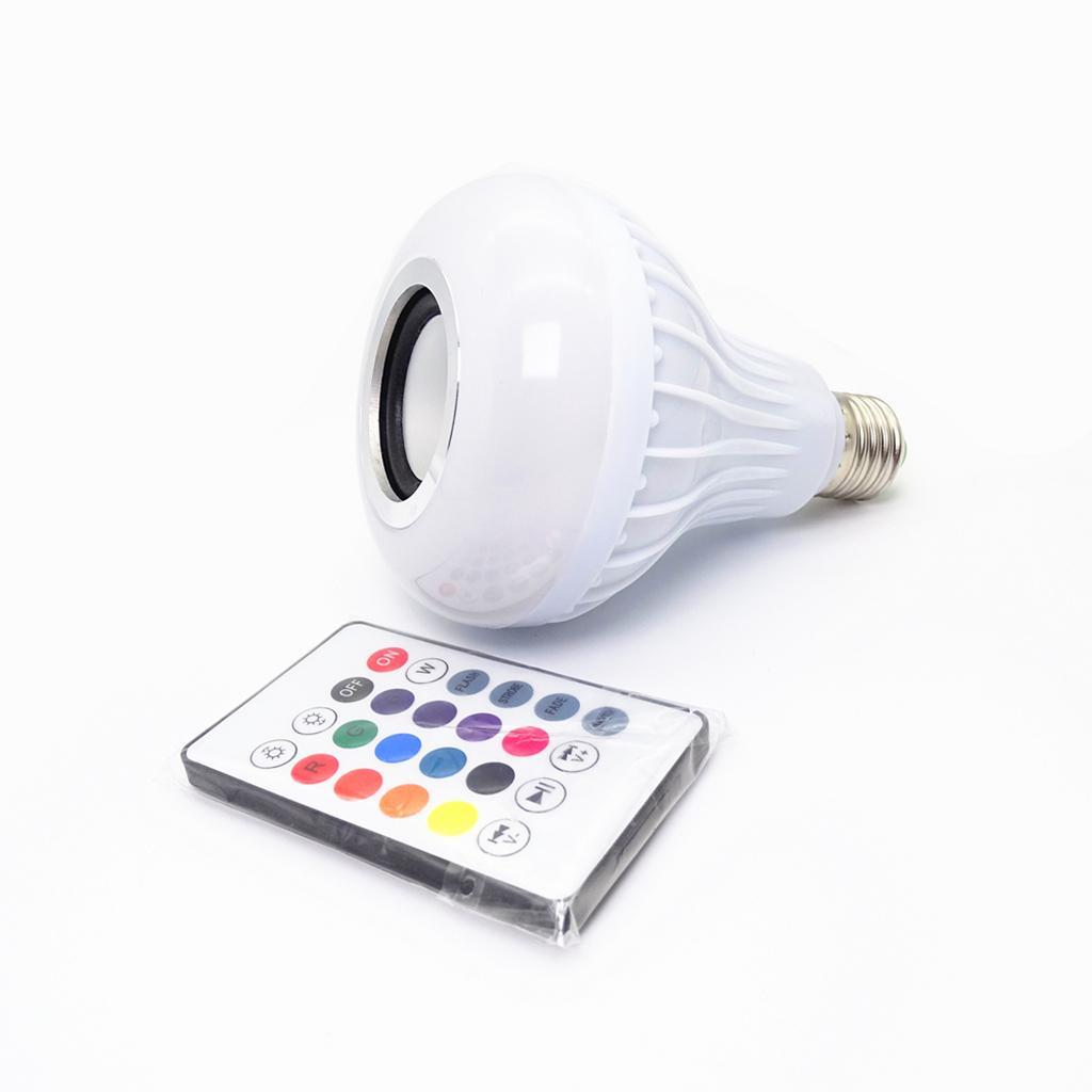 12W E27 12-LED RGB Wireless Bluetooth  Speaker &Light Bulb Lamp