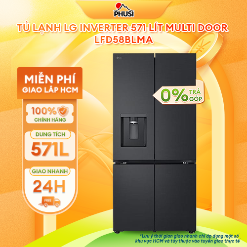Tủ lạnh LG Inverter 571 lít Multi Door LFD58BLMA - Hàng Chính Hãng - Mới 100%