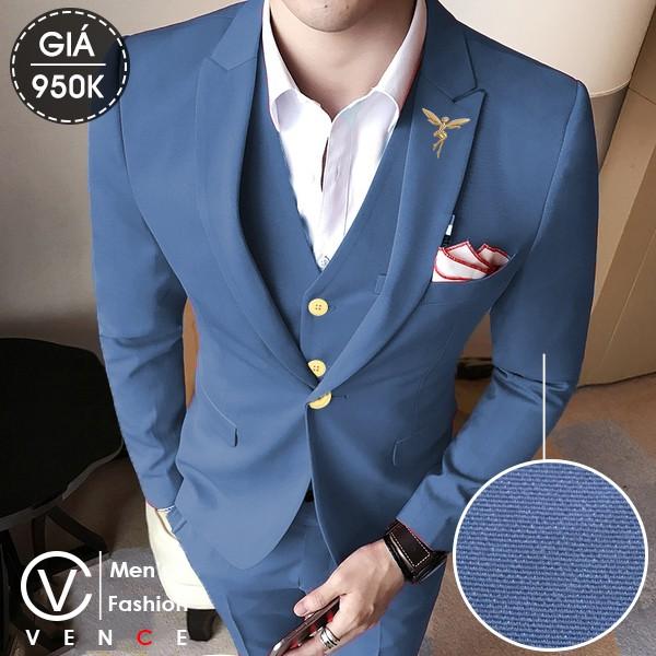 BỘ VEST NAM CAO CẤP NHIỀU MÀU kiểu dáng Hàn Quốc, form ôm đẹp. Vải cao cấp, 2 lớp - TIANO STORE