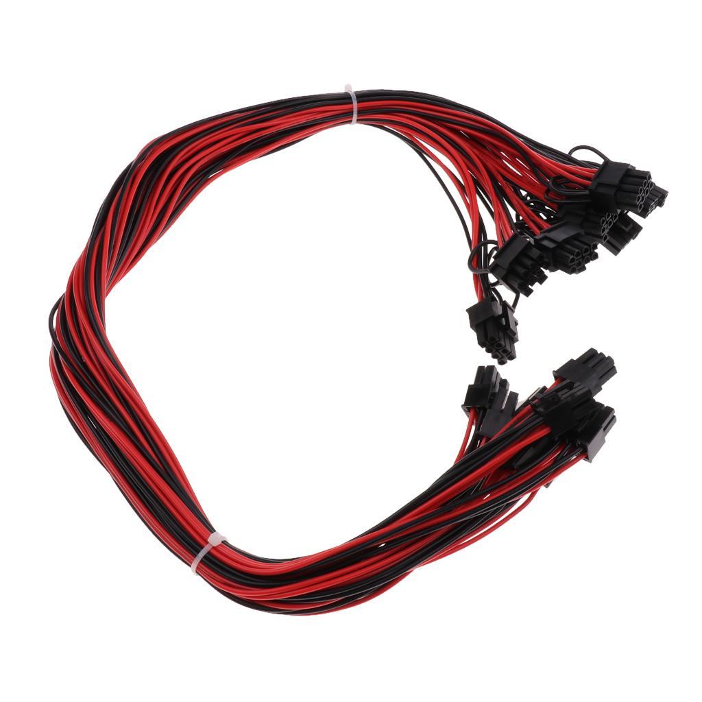 PCI-E 6-pin To 6+2-pin Power Splitter Cable PCIE PCI  Adapter Cable