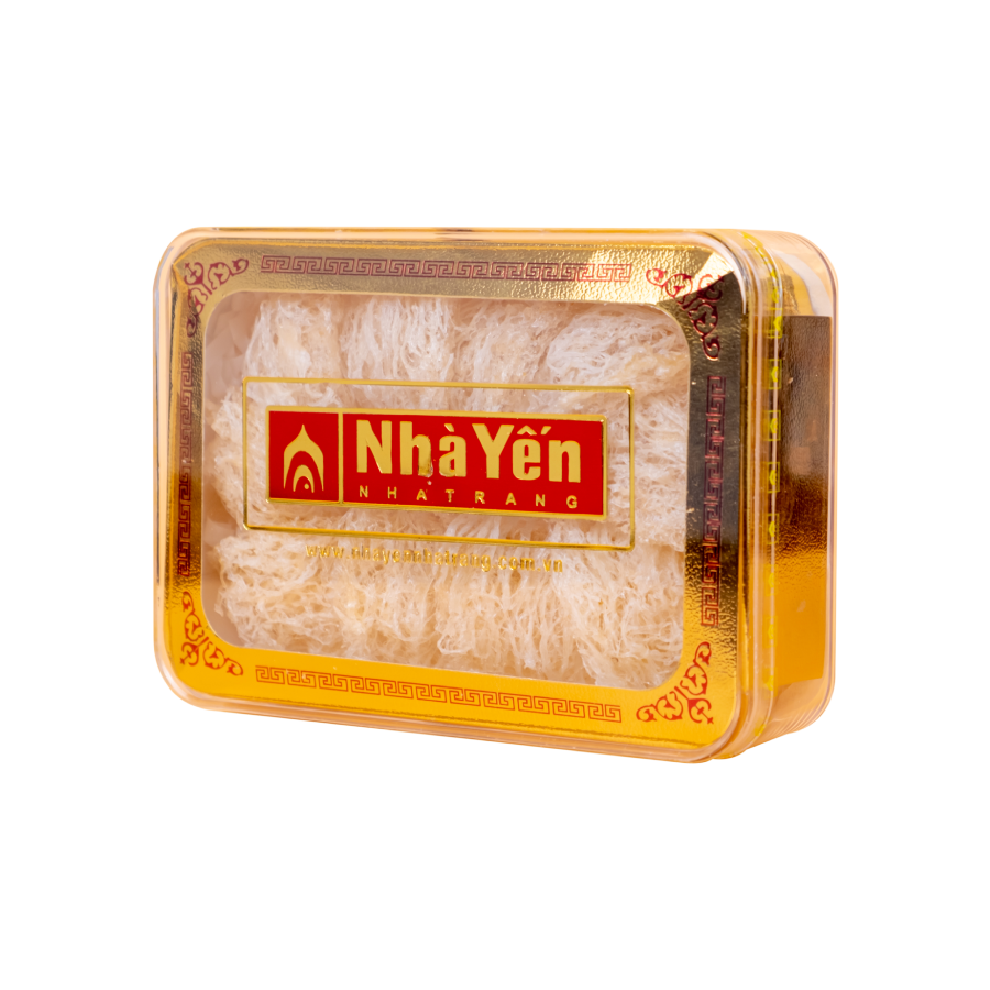 Đặc Sản Khánh Hòa - Tổ Yến Trắng Tinh Chế - Nhà Yến Nha Trang - Loại Chất Lượng 4.4 - Hộp 100 Gram - Tổ Yến Sào Tinh Chế - Hàng Chính Hãng