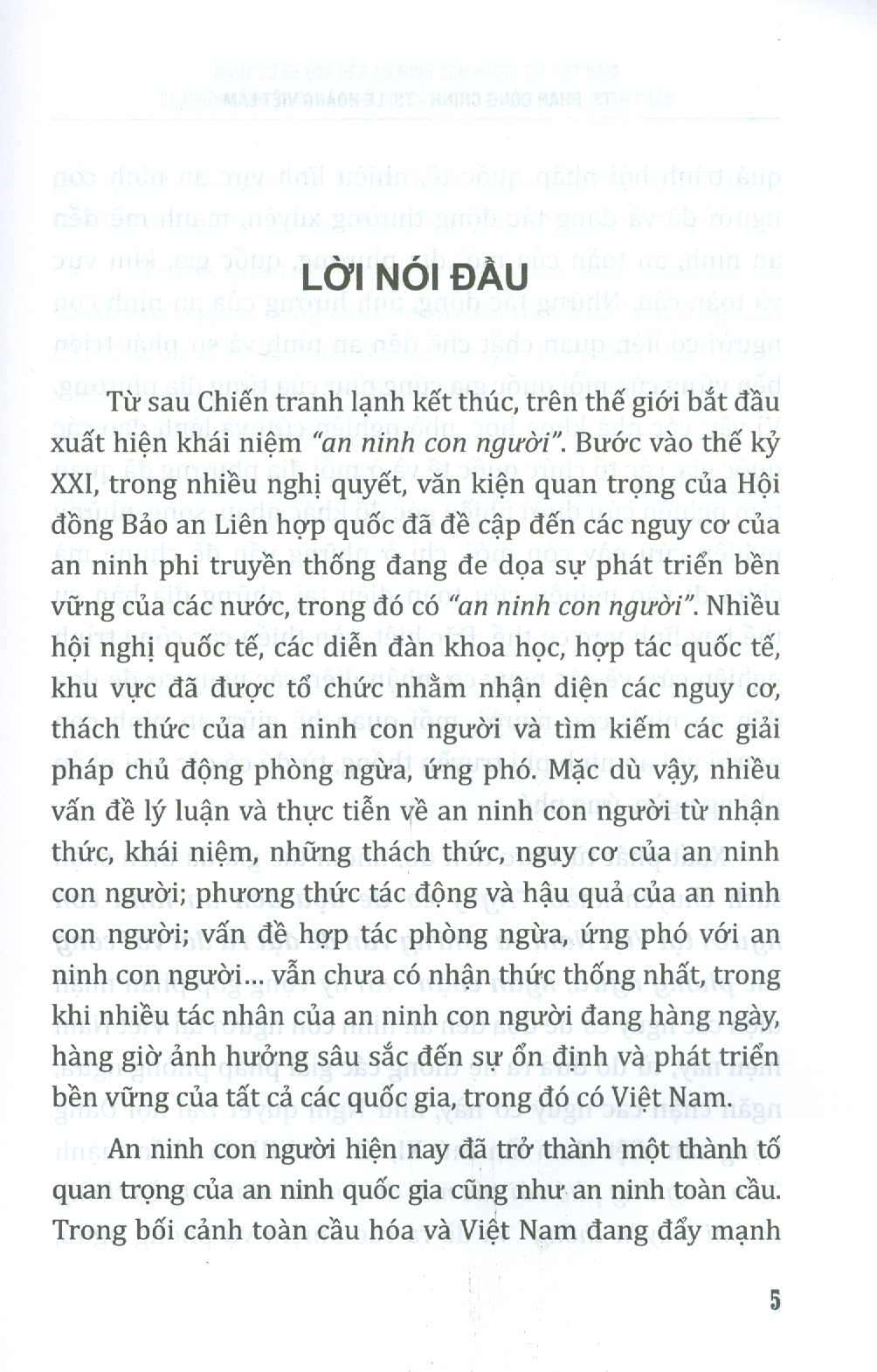 Nguy Cơ Đe Dọa Đến An Ninh Con Người Tại Việt Nam Và Những Vấn Đề Đặt Ra Đối Với Công Tác Phòng Ngừa, Ngăn Chặn