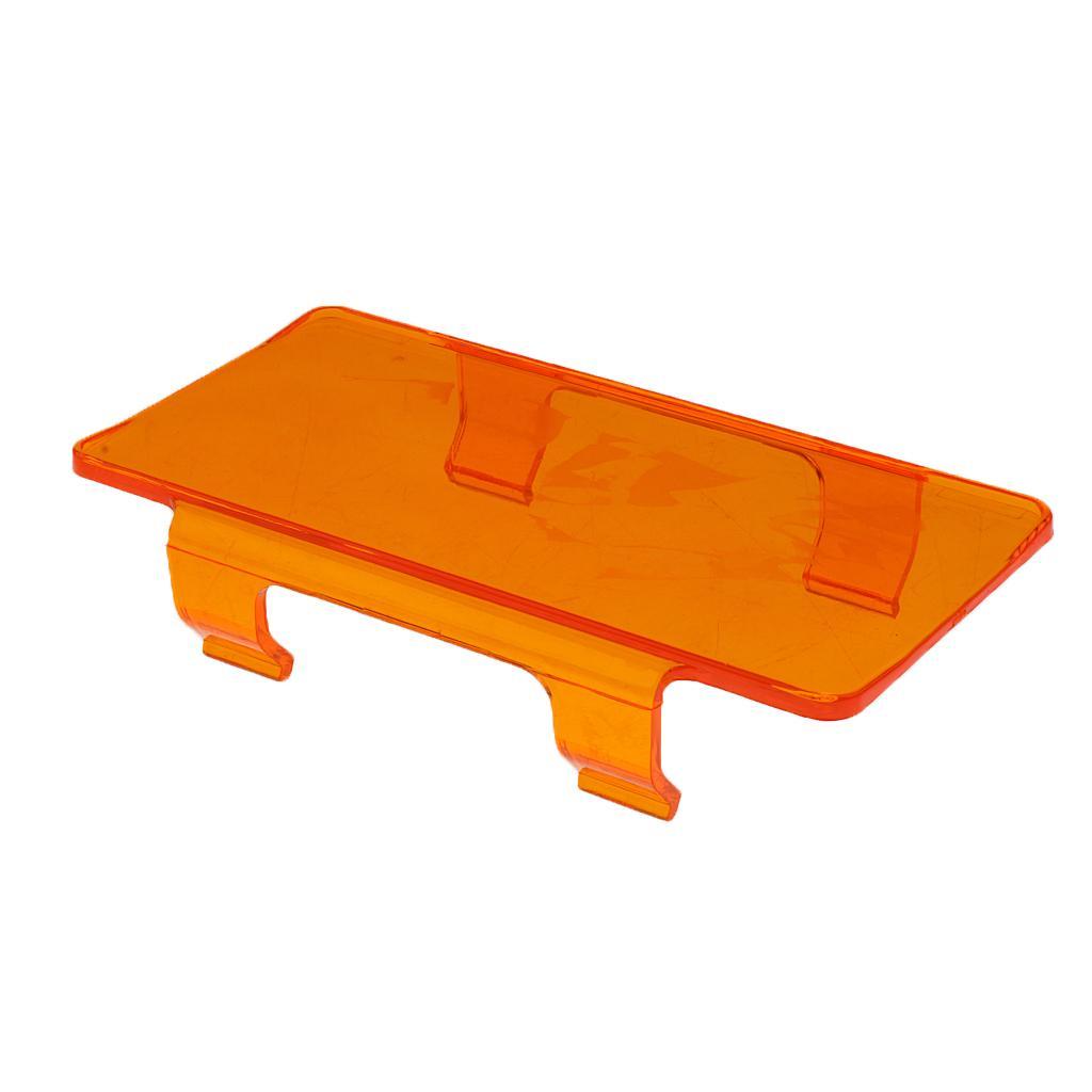 2xCar SUV Lens Cover Snap Housing for Straight Curved LED Light Amber
