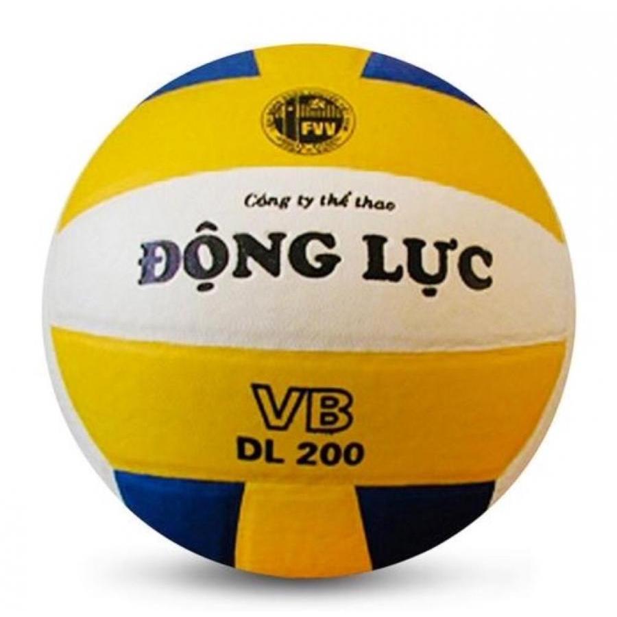 Quả bóng chuyền Động Lực 3 màu DL200 + Kèm bộ kim bơm bóng và lưới đựng bóng