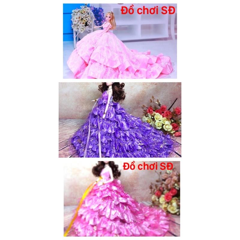 quần áo búp bê 30 cm- đầm đuôi dài ( 1 cái )