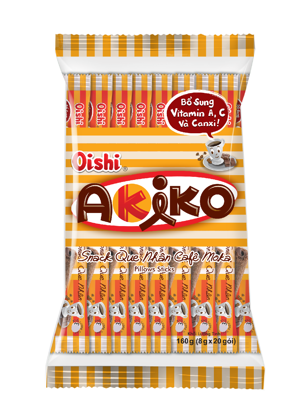 Snack Quế Akiko Nhân Cafe Moka 160G-8934803028393