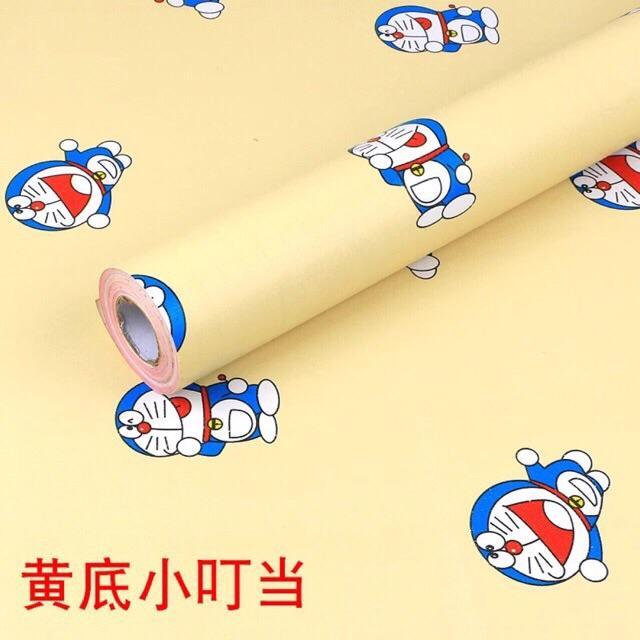 Giấy dán tường các mẫu doraemon xanh cho bé có keo 10m x45cm