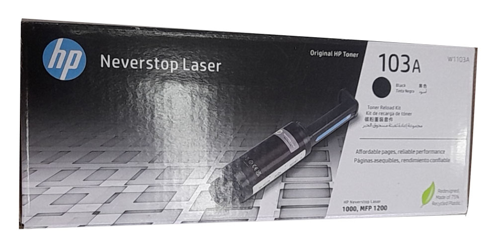 Mực in Laser HP 103A Black Neverstop Toner Reload Kit Đen (Máy in đa chức năng HP Neverstop Laser MFP 1200A/1200W/HP Neverstop Laser 1000A/1000W/HP Laser NS 1020/1020W/1020C/HP Laser NS MFP 1005/1005W/W1103A) - Hàng CHính Hãng