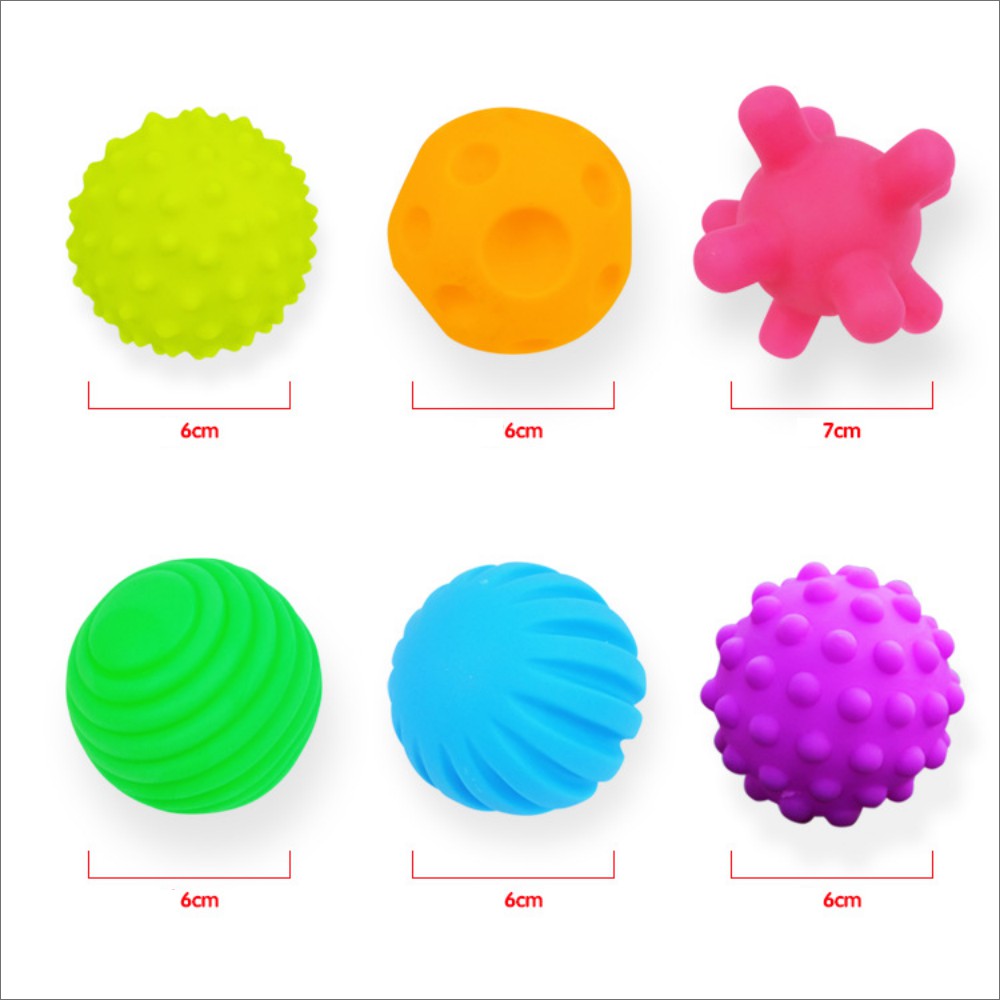 Bộ 6 bóng mềm phát triển đa giác quan và làm đồ chơi nhà tắm