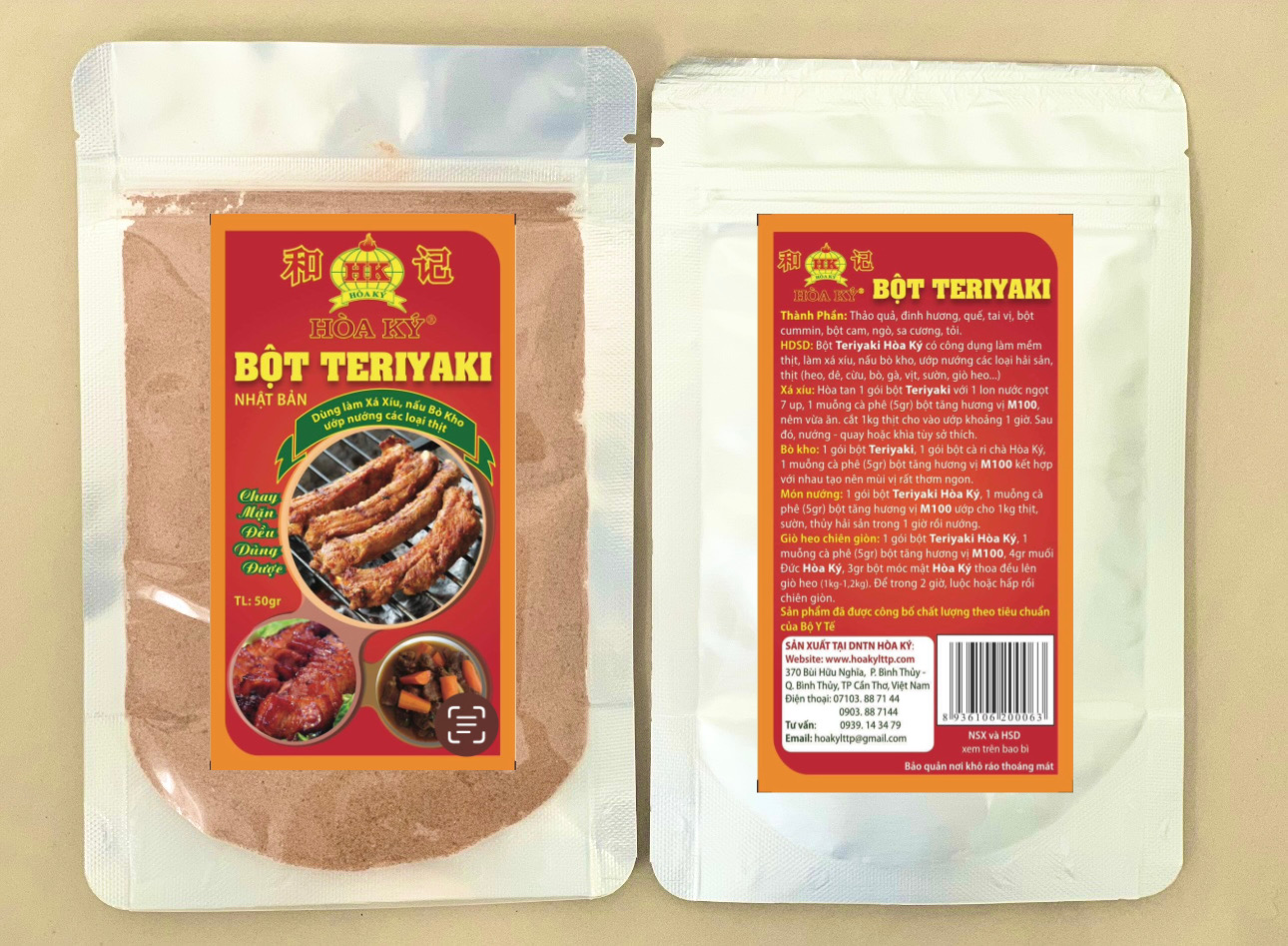 BỘT GIA VỊ TẨM NƯỚNG TERIYAKI Hoà Ký 50gr