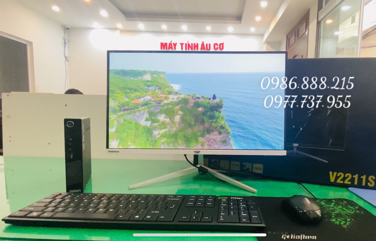 Bộ PC để bàn nhỏ gọn ThinkCentre LENOVO ( Core i7 - 4770 / Ram 8GB / SSd 240GB ) Và Màn hình 22 inch Full Viền Chuyên dùng học tập - làm việc- Hàng Chính Hãng