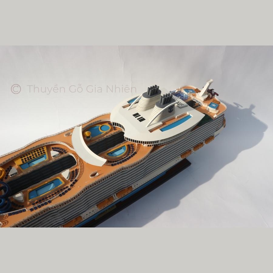 Mô Hình Thuyền Gỗ Trang Trí Phong Thủy Dạng Thuyền Du Lịch HARMONY OF THE SEAS Chính Hãng, Hàng Xuất Khẩu Chất Lượng Cao