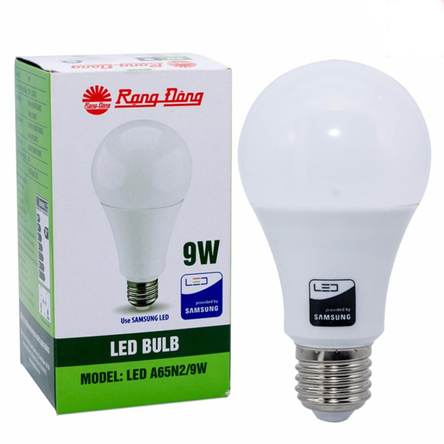 06 Bóng đèn led tròn 9W Rạng Đông, Model LED BULB LED A60N1/9w