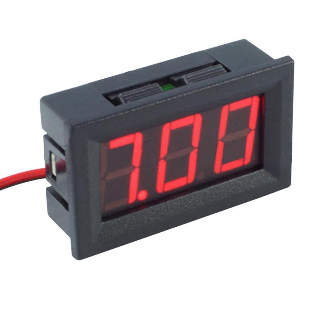 4Pcs DC5-120V LED Digital Volt Gauge Volt Panel Meter 2Wire 0.56inch Dual 3 Digital Tube 2xBlue+2xRed