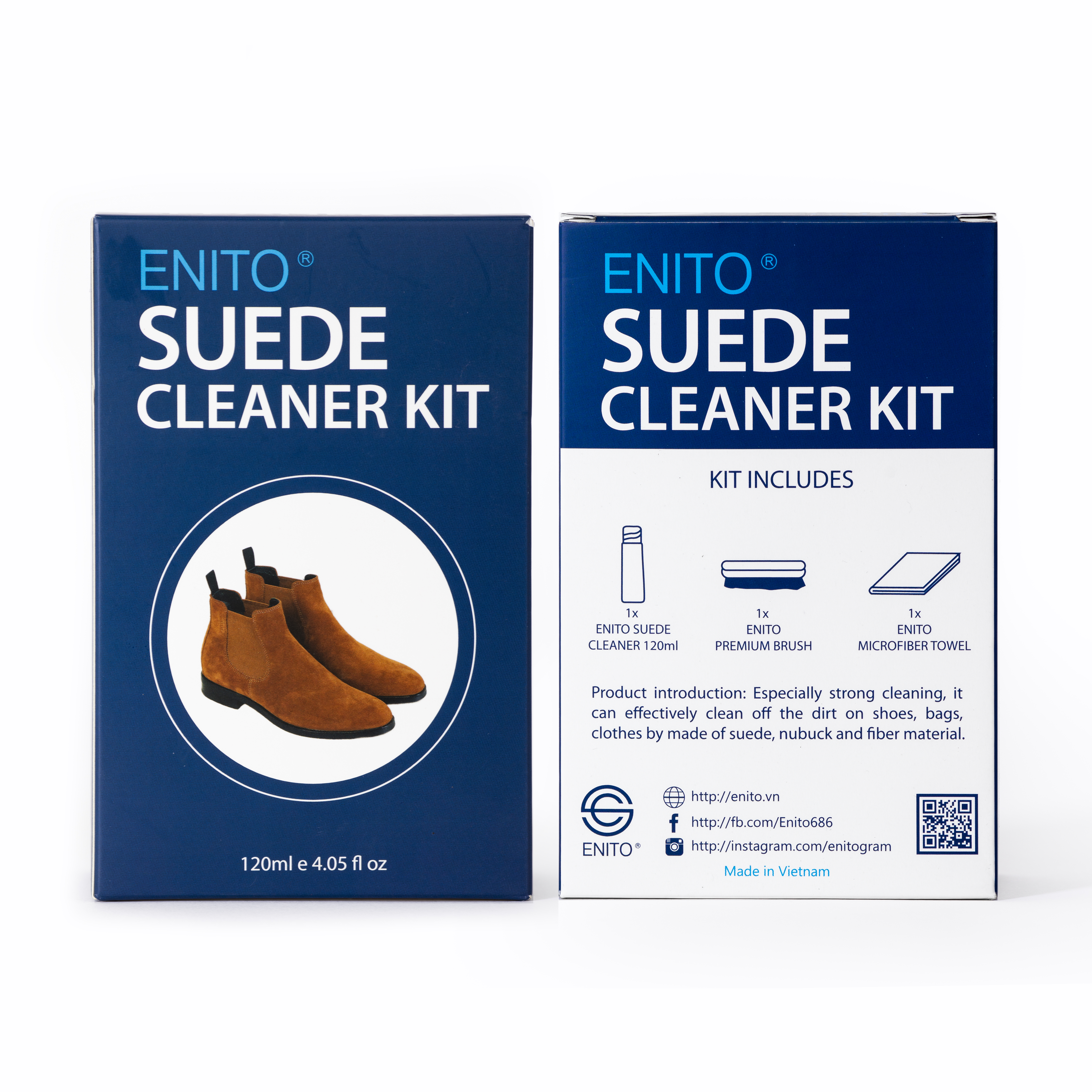 Bộ Vệ Sinh Giày Da Lộn Enito Suede Clean Kit 2021 - Dung tích 120ml - Chuyên Vệ Sinh Các Loại Giày Da Lộn, Da nurbuck
