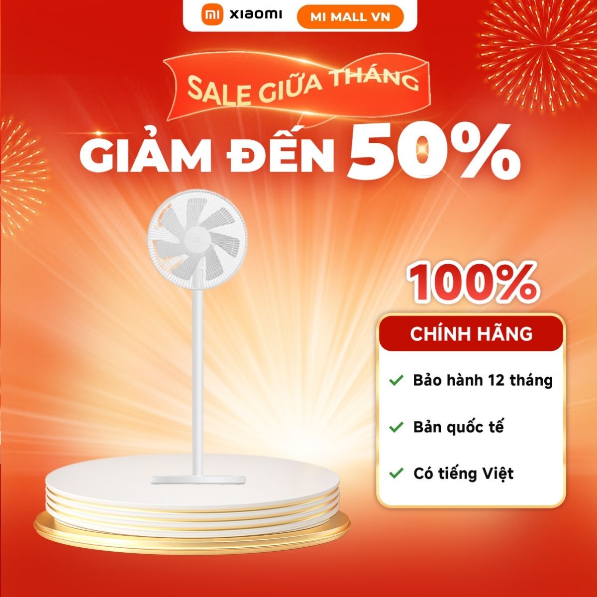 Quạt Thông Minh Xiaomi Mi Smart Standing Fan 2 Lite EU | Điều Khiển Thông Minh Bằng Giọng Nói | Hàng Chính Hãng