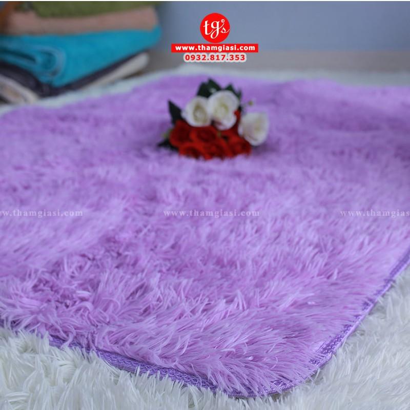 Thảm Lông Xù Màu Tím | 100x160cm | Thảm Trang Trí Phòng Khách - Phòng Ngủ - Thảm Trải Sofa - Thảm Dành Cho Bé