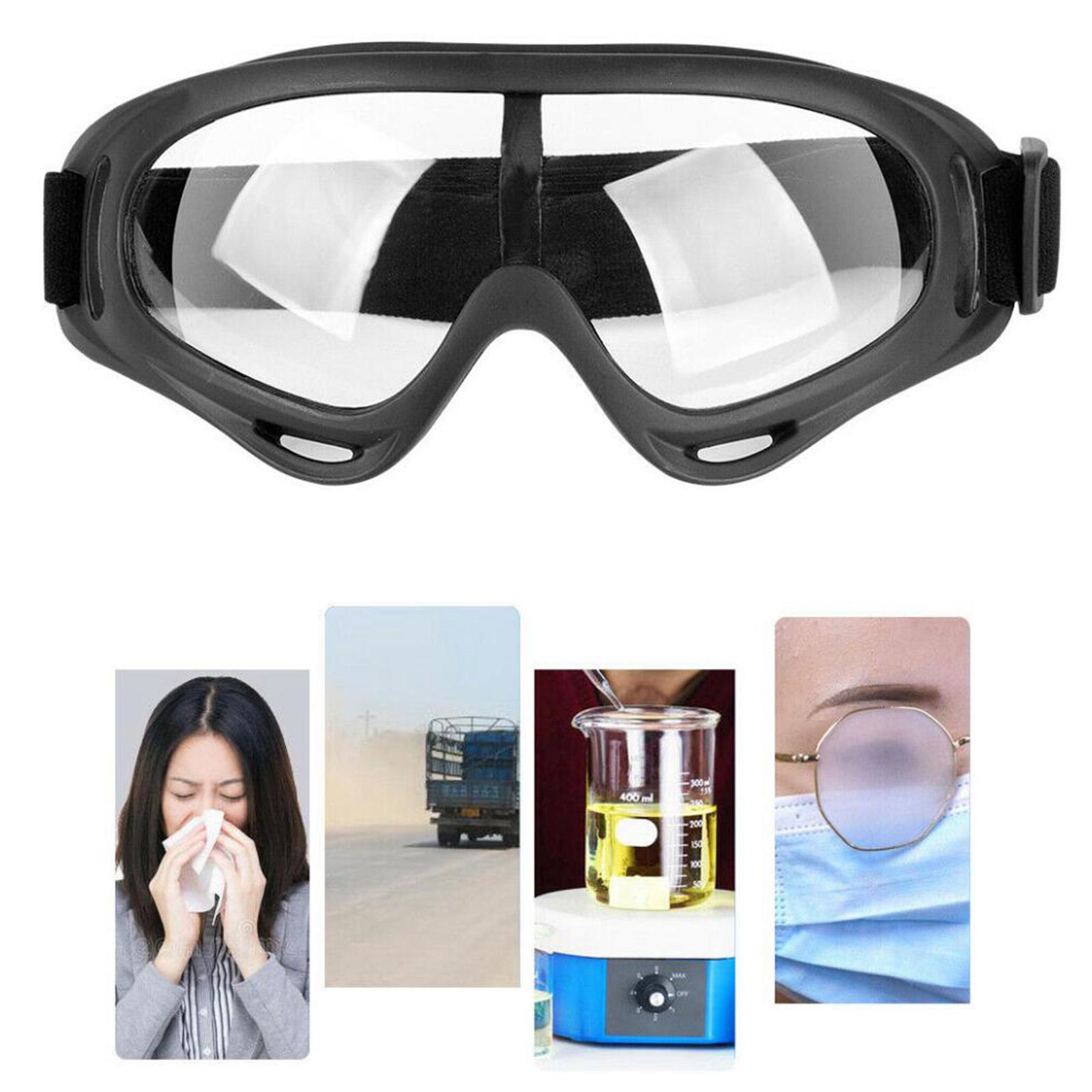 Protective Goggles Safety Anti Fog/Splash/Scratch Goggle Over Glasses Clear Eye Protection-Perfect for Construction, DIY, Shooting, Welding, Lab