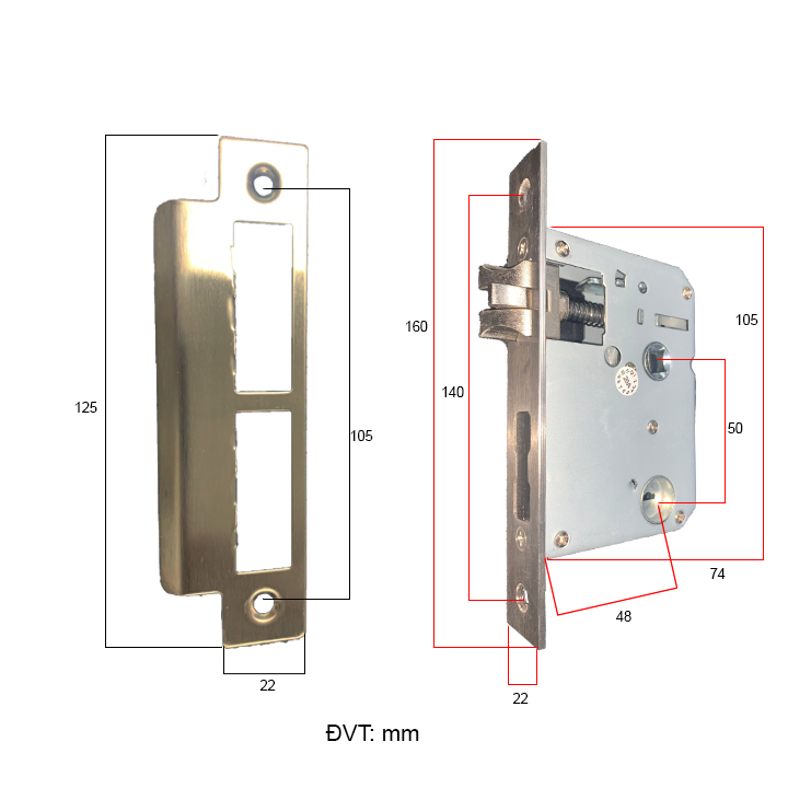 Khóa cửa thông minh hợp kim nhôm Gigasun D02R - Chống nước