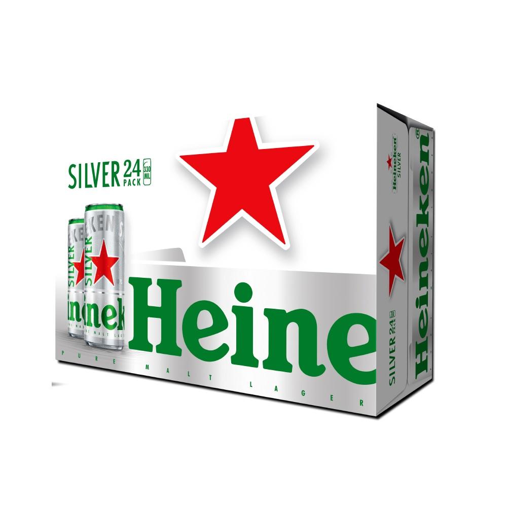 Bia Heineken Silver Lon Cao 330ml - 24 Lon