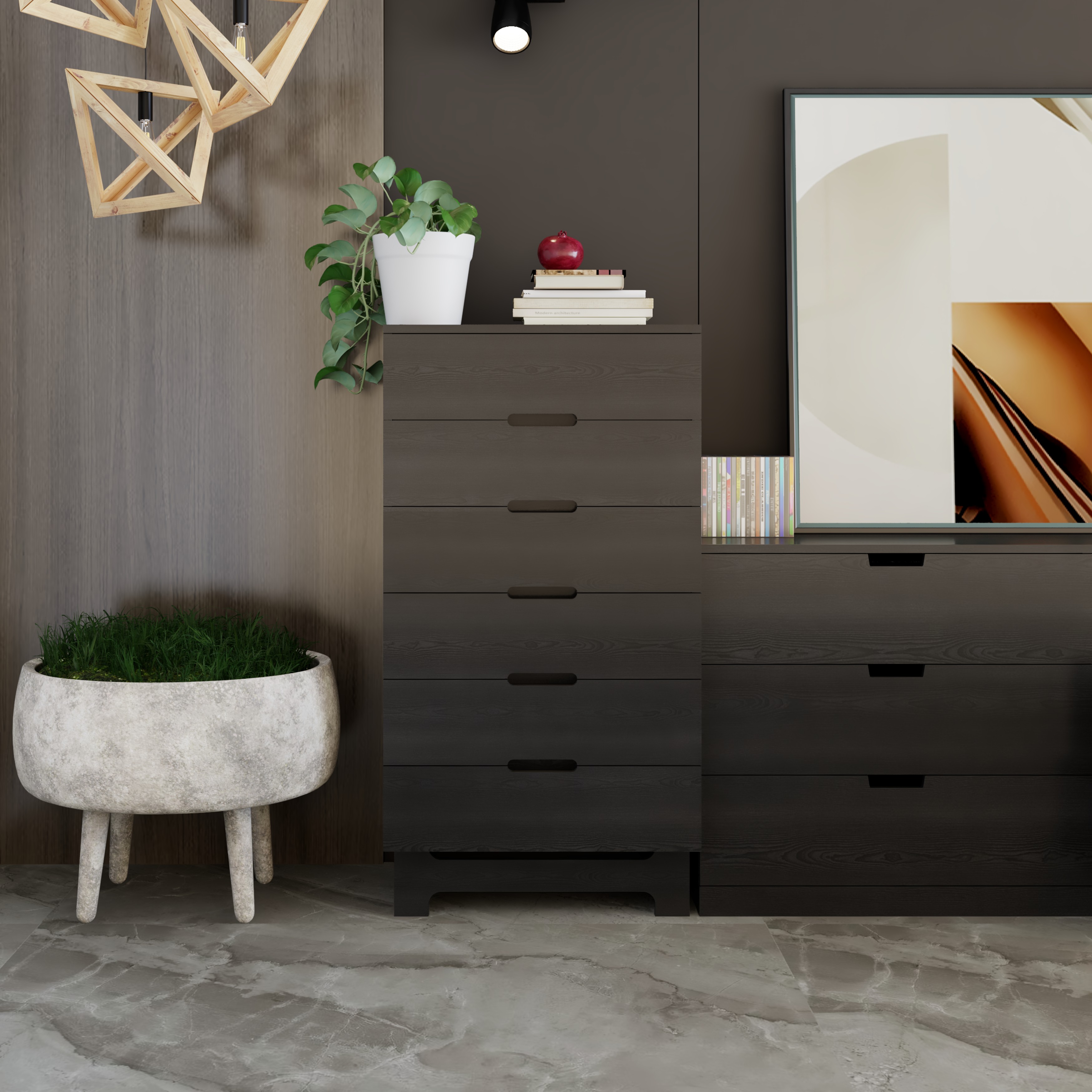 [Happy Home Furniture] MOLLY, Tủ lưu trữ 6 ngăn kéo, 64cm x 45cm x 120cm ( DxRxC), THK_105