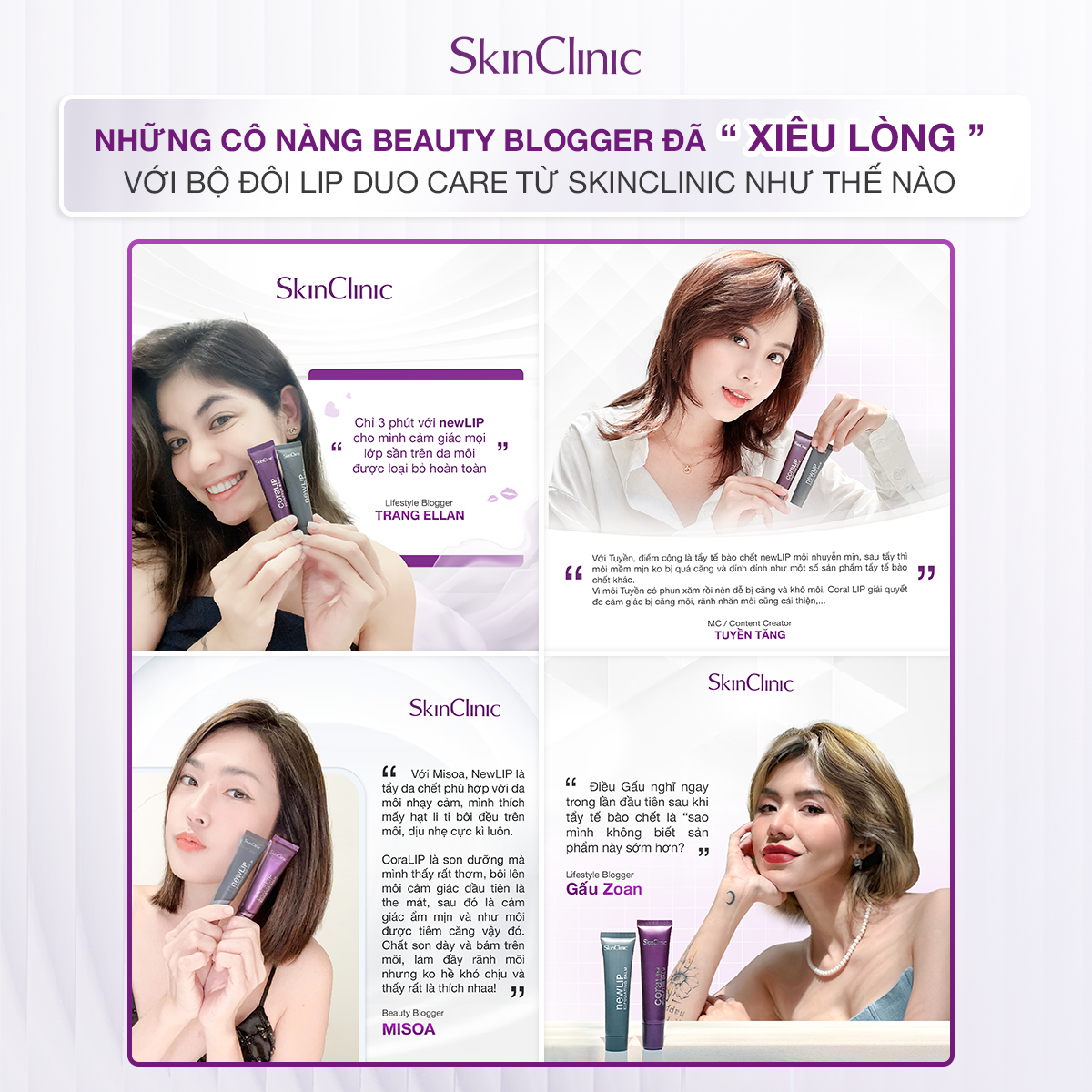 Combo Dưỡng Môi và Tẩy Tế Bào Chết Môi SKINCLINIC - CORALIP &amp; NEW LIP