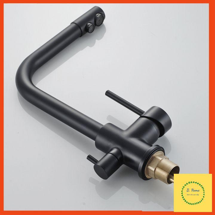 Vòi rửa bát, vòi rửa chén nóng lạnh 3 đường nước nano