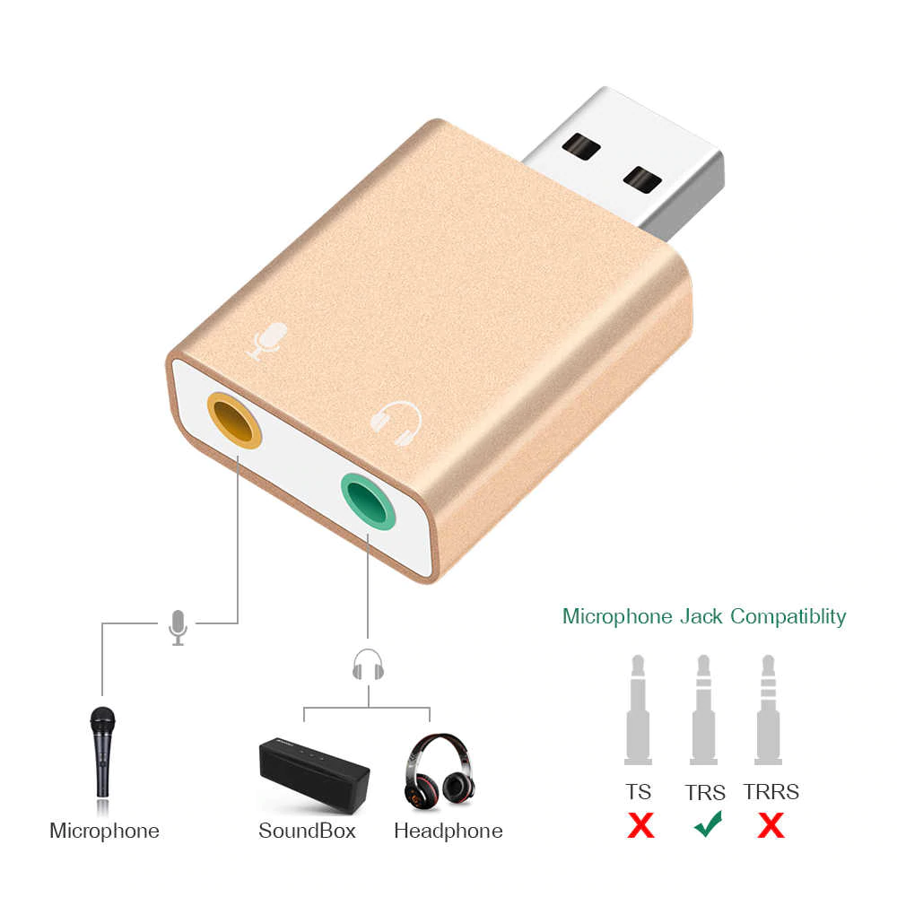 ROGTZ Đầu Usb Sound Card 7.1 - HIFI Magic Voice 7.1CH - Hàng Nhập Khẩu
