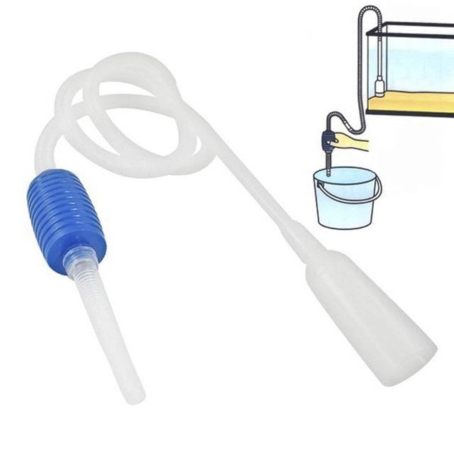 Bơm Tay Có Van Vặn dùng Thay Nước Hút Phân Hồ Cá To