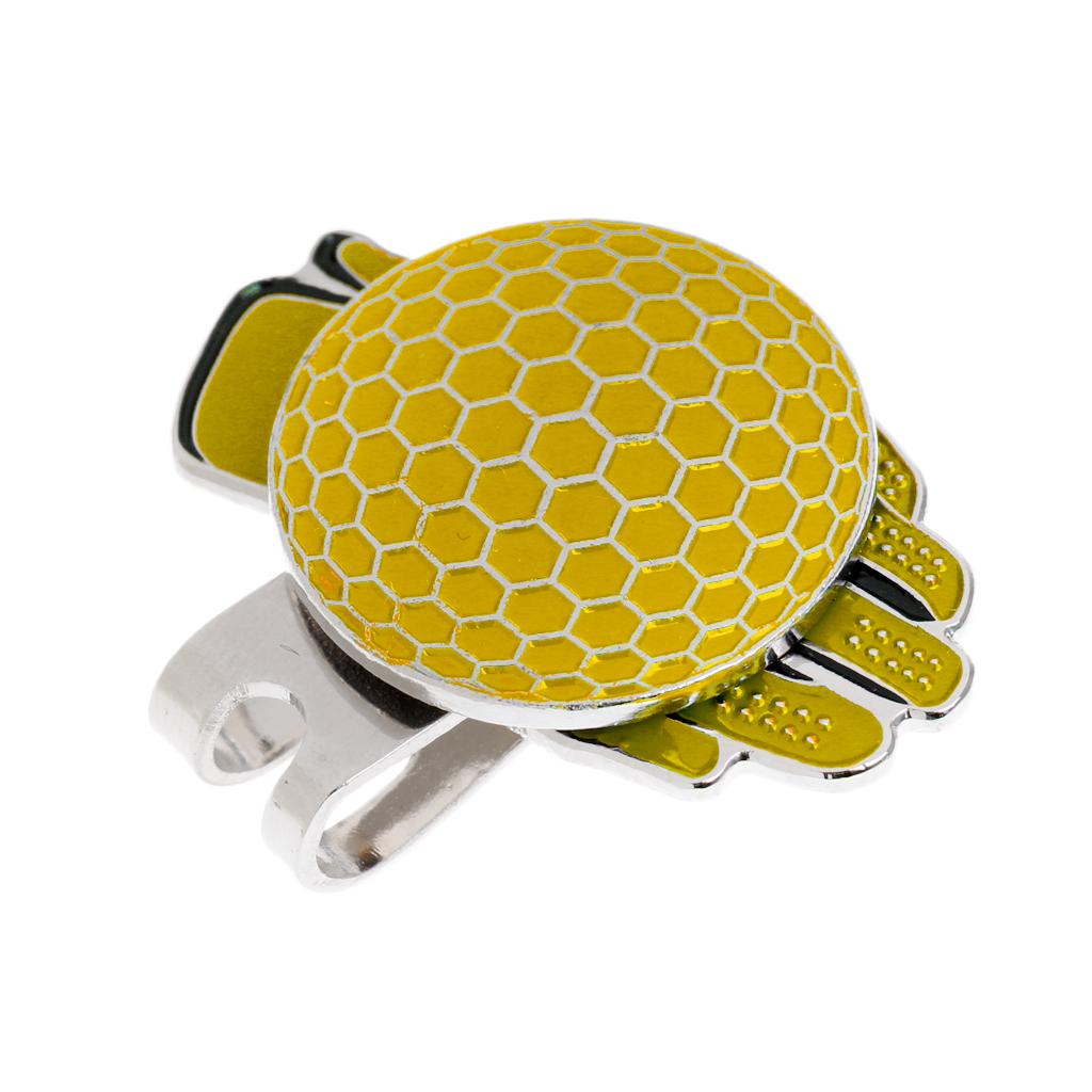 3 Pieces Golf Glove Stainless Steel Golf Ball Marker With Magnetic Hat Clip