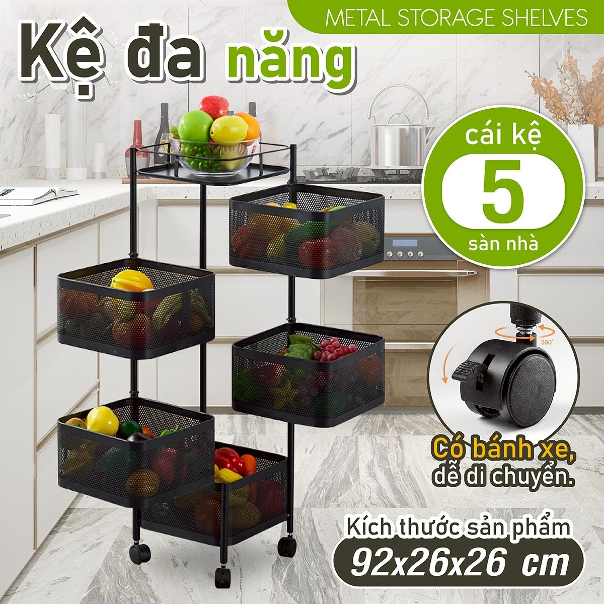 Kệ Đa Năng Kệ thép Carbon 2858,Kệ nhà bếp, Kệ đa năng Cao Cấp Kệ Để Đồ Nặng Siêu Gọn Cho Nhà Bếp