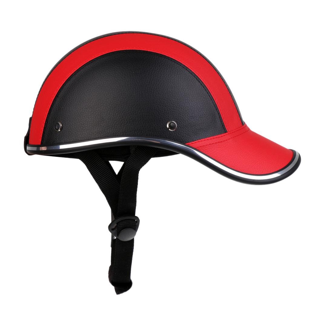 2xBaseball  Motorcycle Bike  Anti- Safe Hat Visor Black Red