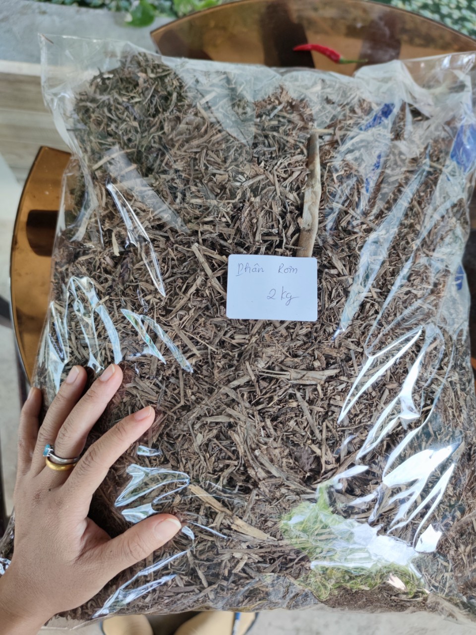 Phân rơm hoai mục - Gói 5dm3 phân rơm