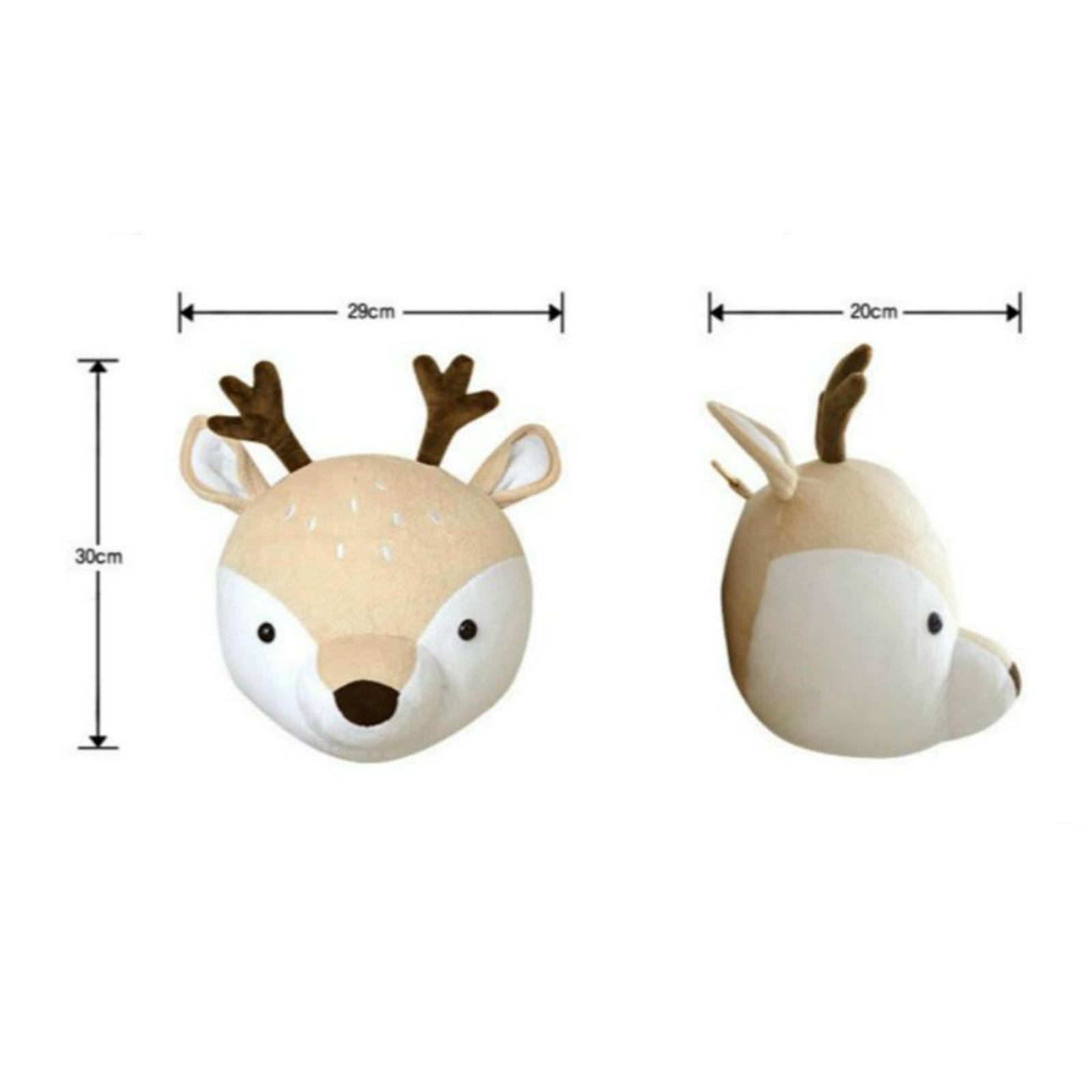 2x Wall Decor Animal Head Wall Ornaments Wall Hanging Mount for Kids Room