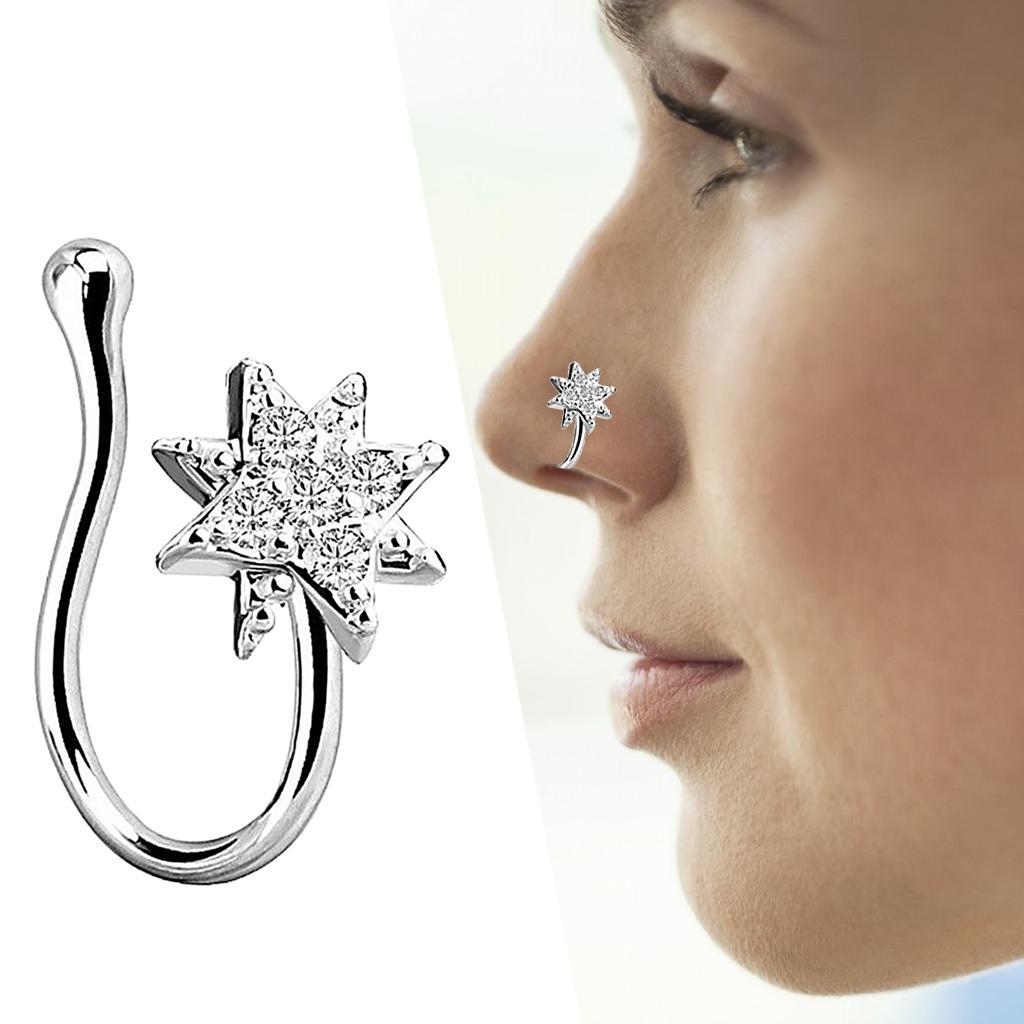 Deevoka Fake Nose Rings 18G Faux Fake Lip Ear Nose Septum Rings