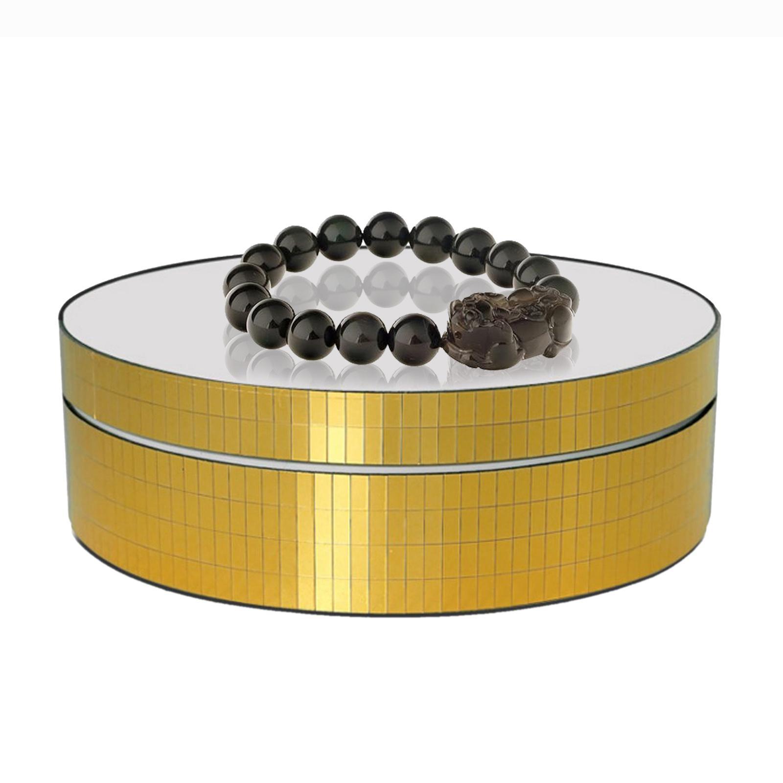 USB Powered Electric Rotating Display Stand Mirrors Turntable Jewelry ;