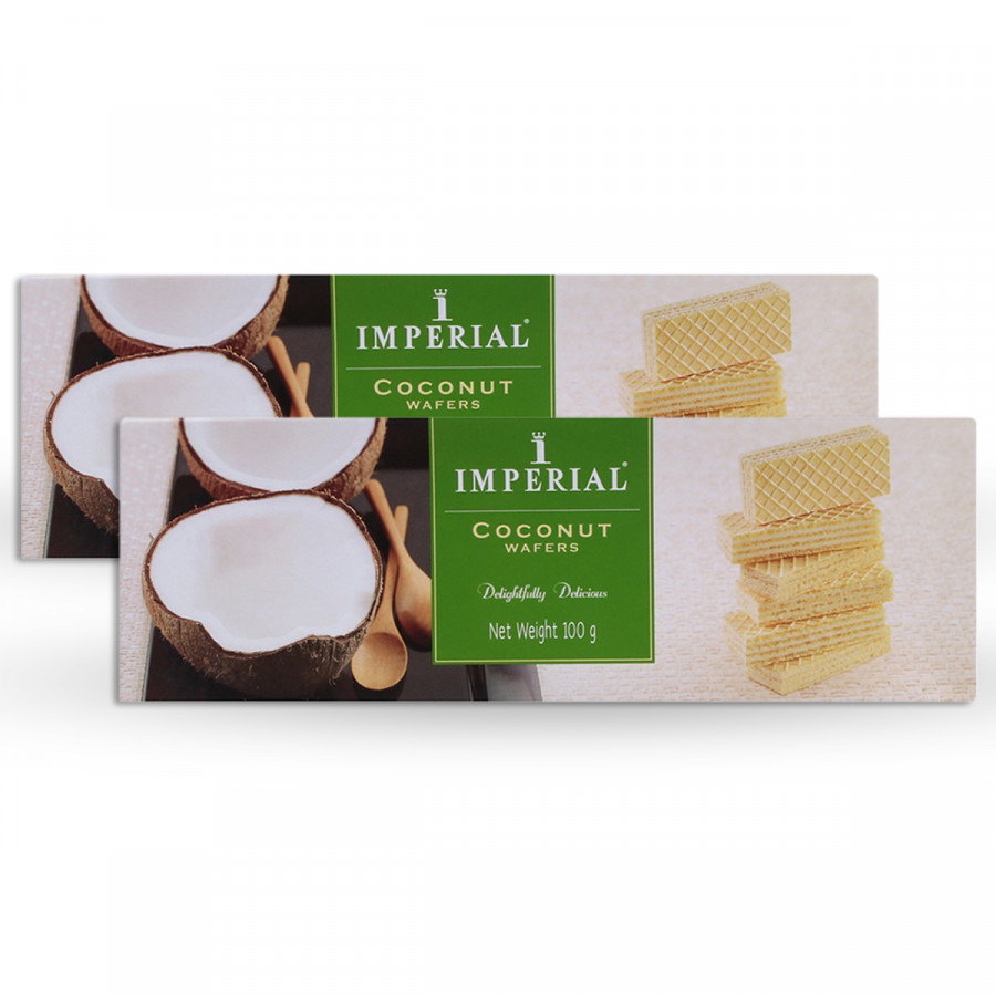 Combo 2 hộp Bánh Xốp Nhân Kem Dừa Imperial (100g x 2 hộp) Thái Lan