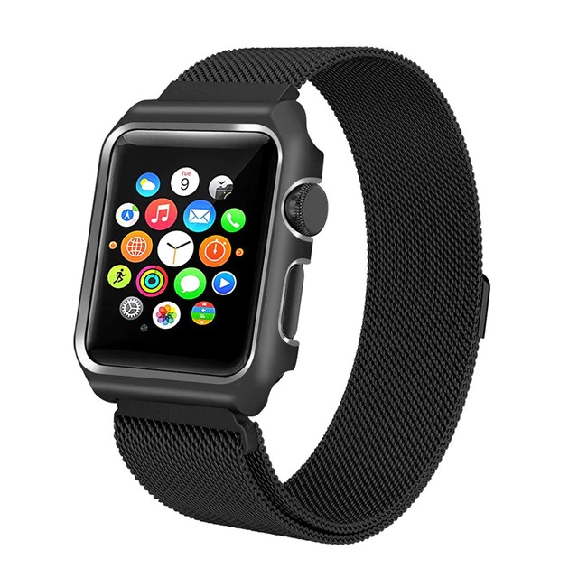 Dây đeo thay thế cho Apple Watch 38mm Kakapi thép không ghỉ - Hàng chính hãng